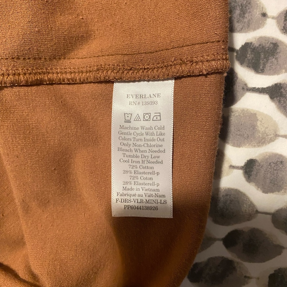 Everlane The Velour Mini Dress Brown Base - Size M - Picture 7 of 7